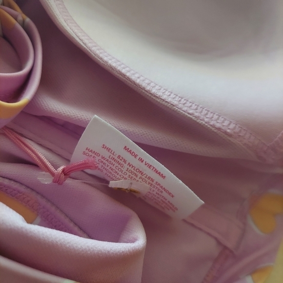 Stoney Clover Lane x Target Flutter Strap Heart Print Bralette Bikini Top NEW - Picture 4 of 6